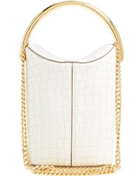 Stella McCartney Small Ring Faux Leather Bucket Bag Ivory