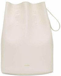 Jil Sander White Blossom Bucket Bag