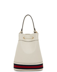Gucci White Ophidia Bucket Bag