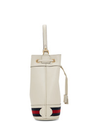 Gucci White Ophidia Bucket Bag