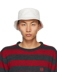 White Leather Bucket Hat