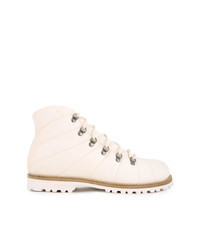 White Leather Casual Boots
