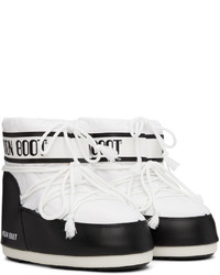 Moon Boot White Black Icon Boots