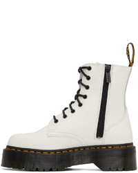 Dr. Martens White Jadon Lace Up Boots