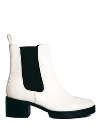 Asos Royal Leather Chelsea Ankle Boots White