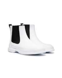 Camper Lab Black And White Pix Leather Boots