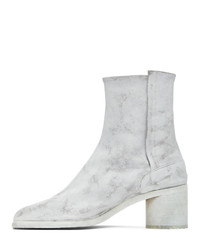 Maison Margiela Grey And White Painted I Boots