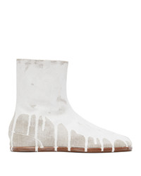 Maison Margiela Off White Bianchetto Flat Tabi Boots