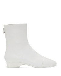 Raf Simons White 2001 2 Zip Up Boots
