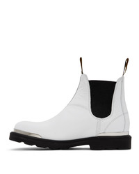 Lanvin White Calfskin Chelsea Boots