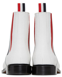 Thom Browne White Chelsea Boots