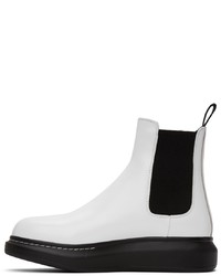 Alexander McQueen White Hybrid Chelsea Boots