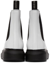Alexander McQueen White Hybrid Chelsea Boots