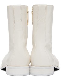 Our Legacy White Slim Camion Zip Up Boots
