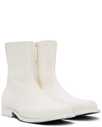 Our Legacy White Slim Camion Zip Up Boots