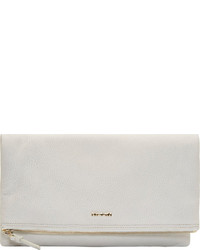 MCQ Alexander Ueen White Grained Leather Folded Razor Clutch