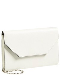Halogen Angled Leather Day Clutch