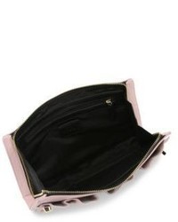 Milly Astor Ruffle Leather Clutch