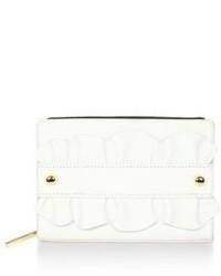 Milly Astor Ruffle Leather Clutch