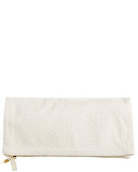 Clare Vivier Clare V Woven Leather Fold Over Clutch