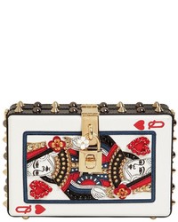 Dolce & Gabbana Dolce Box Queen Of Hearts Leather Clutch