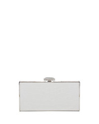 Judith Leiber East West Rectangle Clutch Bag White
