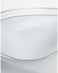 American Apparel Leather Clutch In White