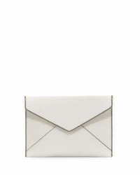 Rebecca Minkoff Leo Saffiano Envelope Clutch Bag White