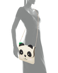 Betsey Johnson Panda Faux Leather Clutch Bag White