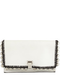 Proenza Schouler Small Lunch Bag Leather Clutch Bag Whitesilver