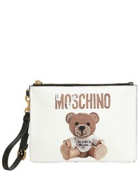 Moschino Teddy Bear Faux Leather Clutch