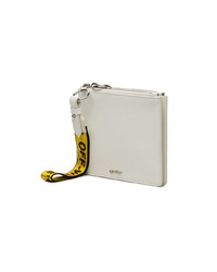 Off-White White Double Flat Leather Pouch