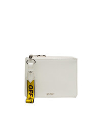 Off-White White Double Flat Leather Pouch