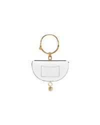 Chloé White Nile Mini Leather Bracelet Bag