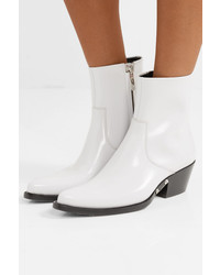 Calvin Klein 205W39nyc Tiesa Glossed Leather Ankle Boots