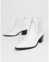 Miss Selfridge Western Boots In White