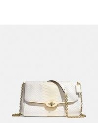 Coach Madison Pinnacle Chain Crossbody In Python Embossed Leather