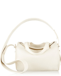 The Row Drum 10 Pebbled Leather Shoulder Bag Off White