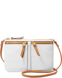 Fossil Erin Leather Colorblock Small Top Zip Crossbody