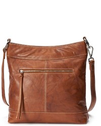 Ili Leather Vertical Zippers Crossbody Bag