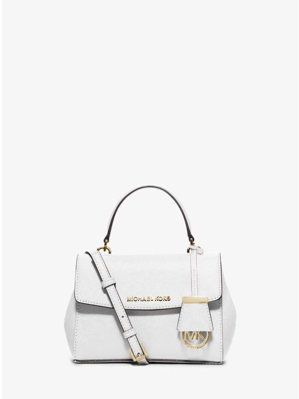 Michael Kors Ava Extra-small Saffiano Leather Crossbody Bag in White