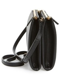 MCM Milla Double Leather Crossbody Bag Black