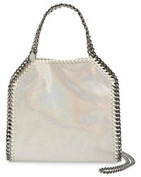 Stella McCartney Mini Falabella Holograph Faux Leather Crossbody Bag White