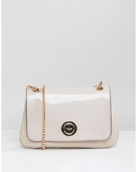 Dune Occasion Patent Cross Body Bag With Chain Detail Strap