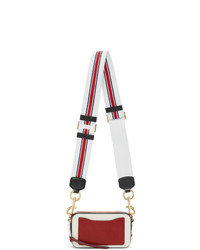 Marc Jacobs Off White And Red Small Snapshot Bag