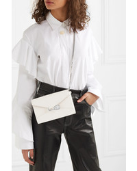 Alexander McQueen Pin Crystal Embellished Leather Shoulder Bag