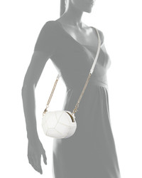 Poverty Flats By Rian Geometric Faux Leather Crossbody Bag White