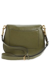 Marc Jacobs Recruit Nomad Pebbled Leather Crossbody Bag Grey