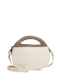 Leith Two Tone Faux Leather Oval Crossbody Bag