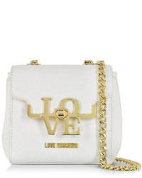 Love Moschino White Eco Leather Crossbody Bag